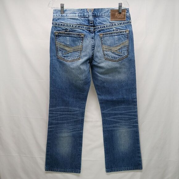 Ariat M6 Slim Boot Womans Distressed Denim Jeans 100%Cotton 30x28 Measurements. - Picture 4 of 16